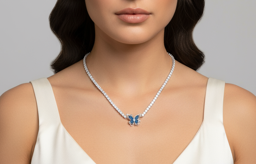 Butterfly Dreams Tennis Necklace